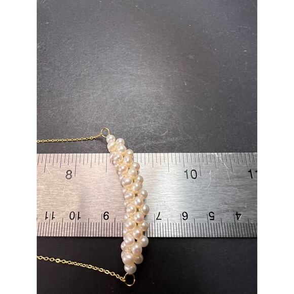 Cultured Freshwater Pearl Gold Over Sterling Silver Necklace - Picture 11 of 11